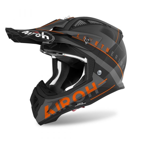 Casco Cross Airoh Aviator 3 - Push Blue Gloss