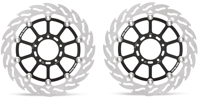 Moto-Master - Flame Series Front 320mm Rotors Left and Right for Ducati DesertX, Monster, Scrambler, Multstrada, Diavel & Hypermotard