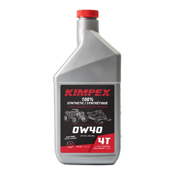 Kimpex-OIL ENGINE SNWMOB/ATV 0W40 946ML SYNT FV0002715 779423241757