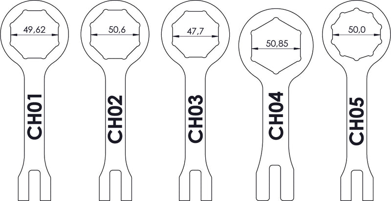 Crosspro - Fork Tool 50mm - Decagonal For Beta RR 2T 250, RR 2T 300-Black