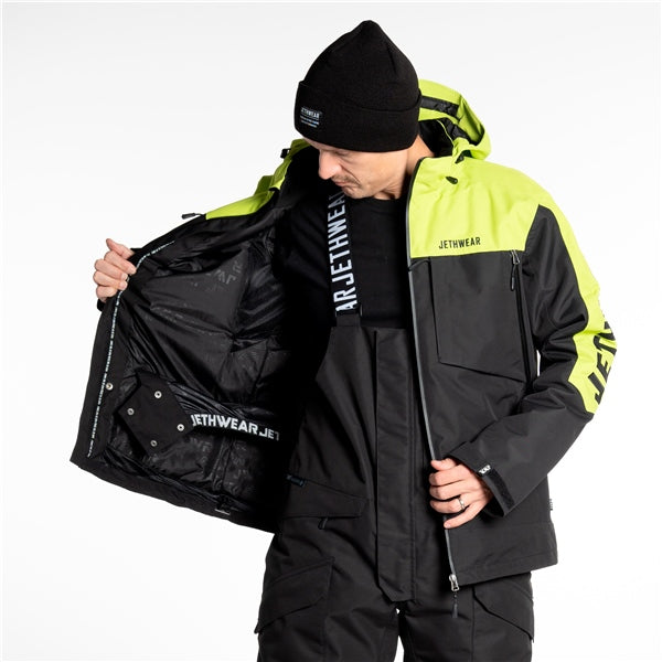 Jethwear-JACKET CRISP MEN BK/LIME 4XL J24121-052-4XL 7340107554581