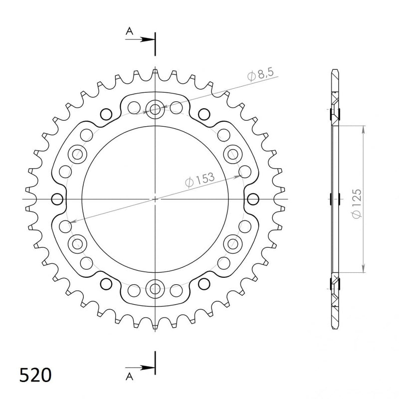 Supersprox - MX Stealth Rear Drive 42 Tooth Sprocket for Honda (RST-210:42)