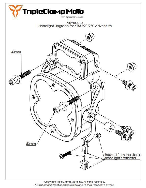 Cyclops H7 LED Main Bulb KTM EU 950/990 - KTM Twins